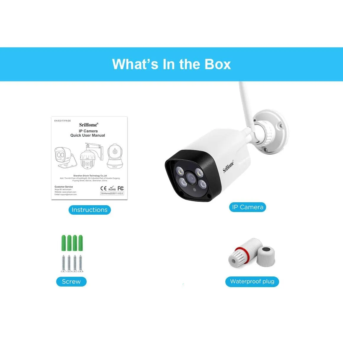 1296P HD IP Camera | 3.0MP | Two-Way Audio | Motion & Humanoid Detection | Full-Colour Night Vision | TF Card Support