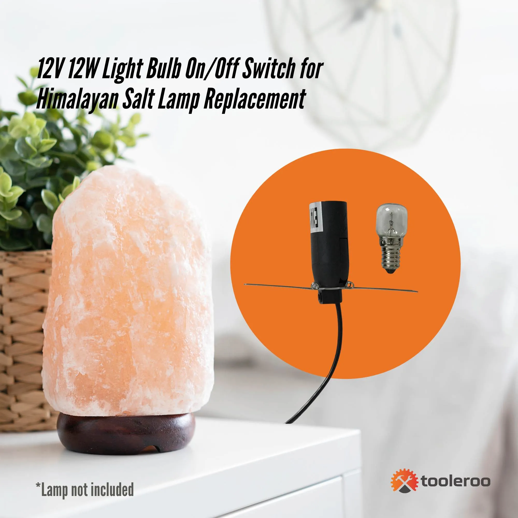 12V 12W Light Bulb On/Off Switch for Himalayan Salt Lamp | Replacement Accessories