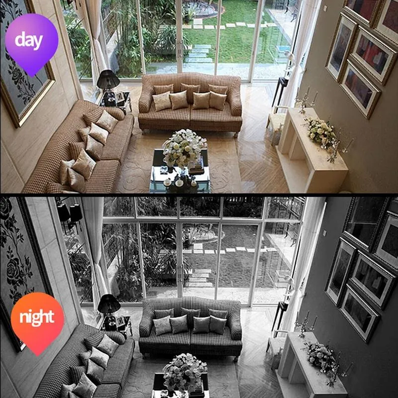 2.0MP Wifi Light Bulb Camera | Motion Detection | Night Vision | Dual Light Source | White
