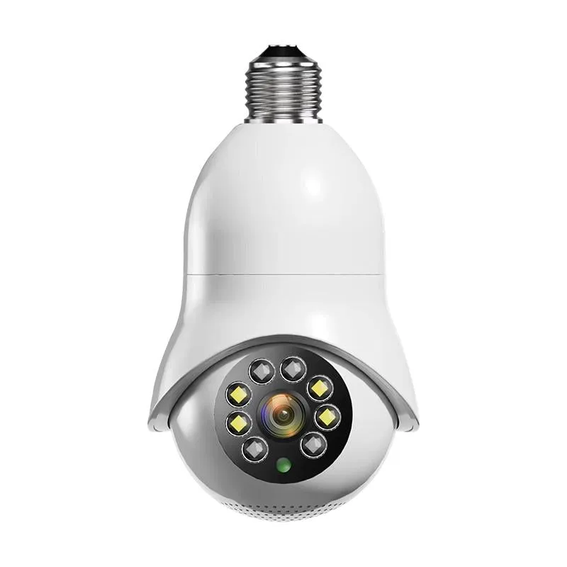 2.0MP Wifi Light Bulb Camera | Motion Detection | Night Vision | Dual Light Source | White