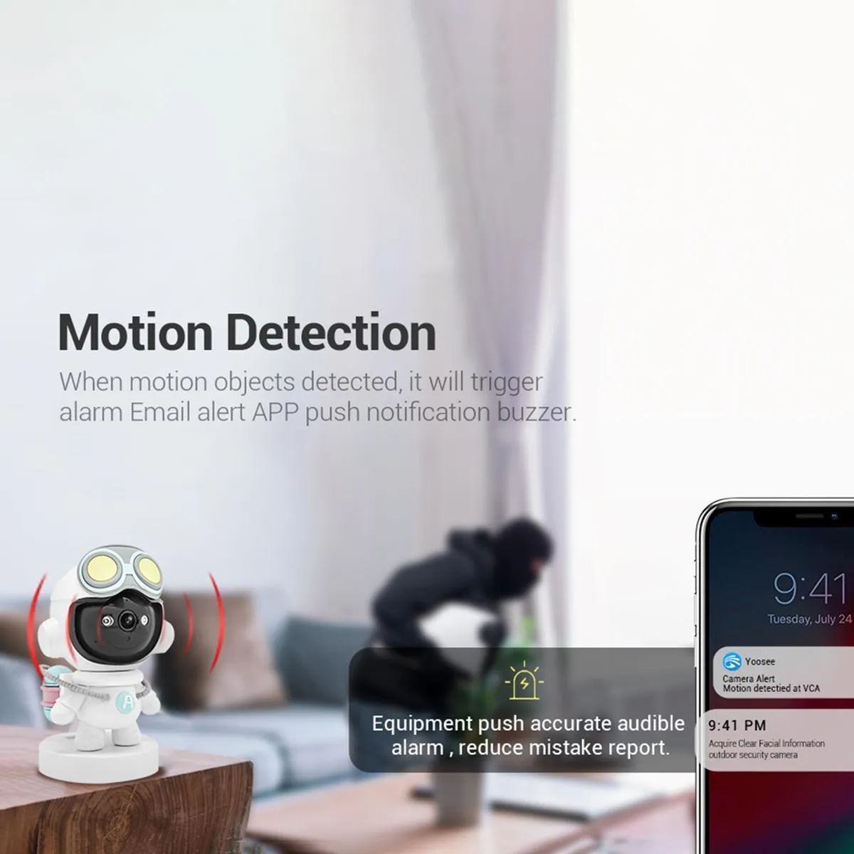 2MP Wifi Camera | Motion Detection | Tracking | Sound Alarm | Cloud Storage | Two-Way Audio | Night Vision