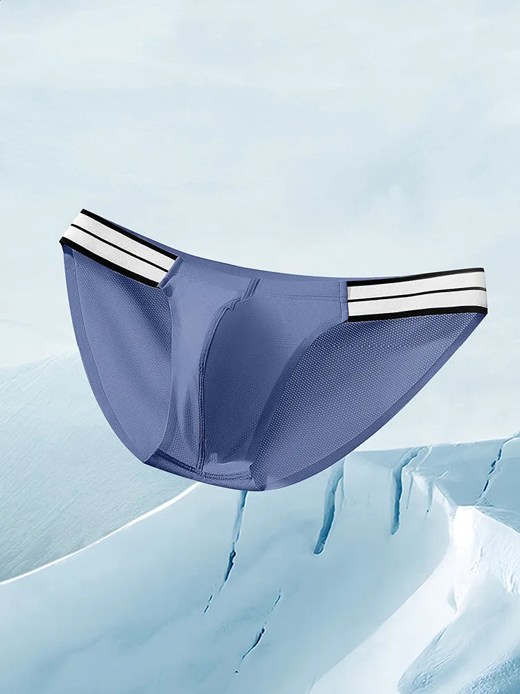 3 Pack Mens Breathable Ice-Touch Athletic Briefs