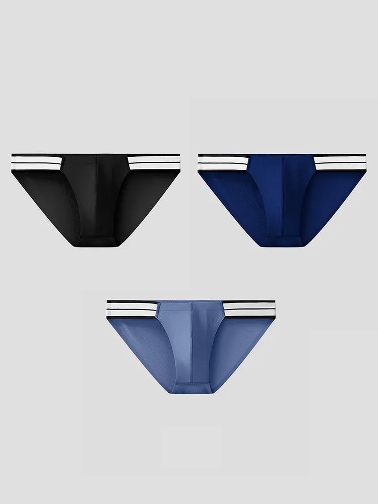 3 Pack Mens Breathable Ice-Touch Athletic Briefs