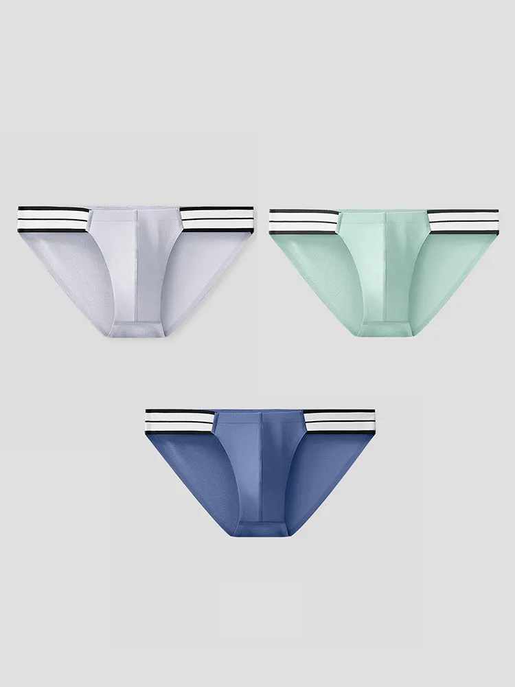 3 Pack Mens Breathable Ice-Touch Athletic Briefs