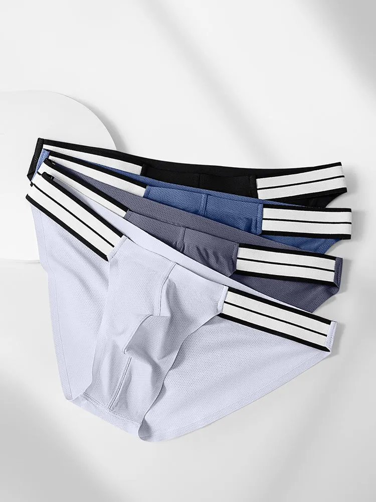 3 Pack Mens Breathable Ice-Touch Athletic Briefs