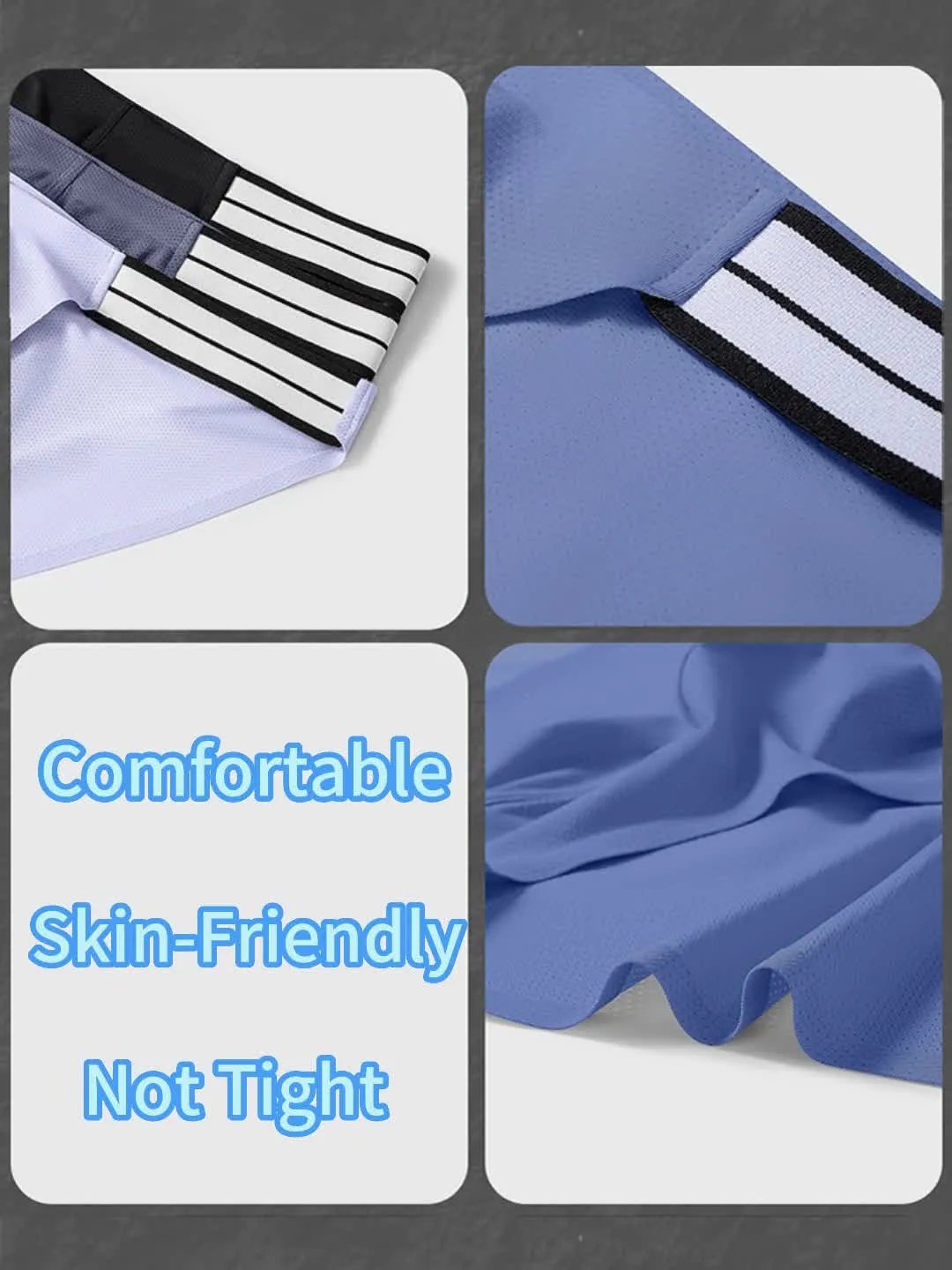 3 Pack Mens Breathable Ice-Touch Athletic Briefs