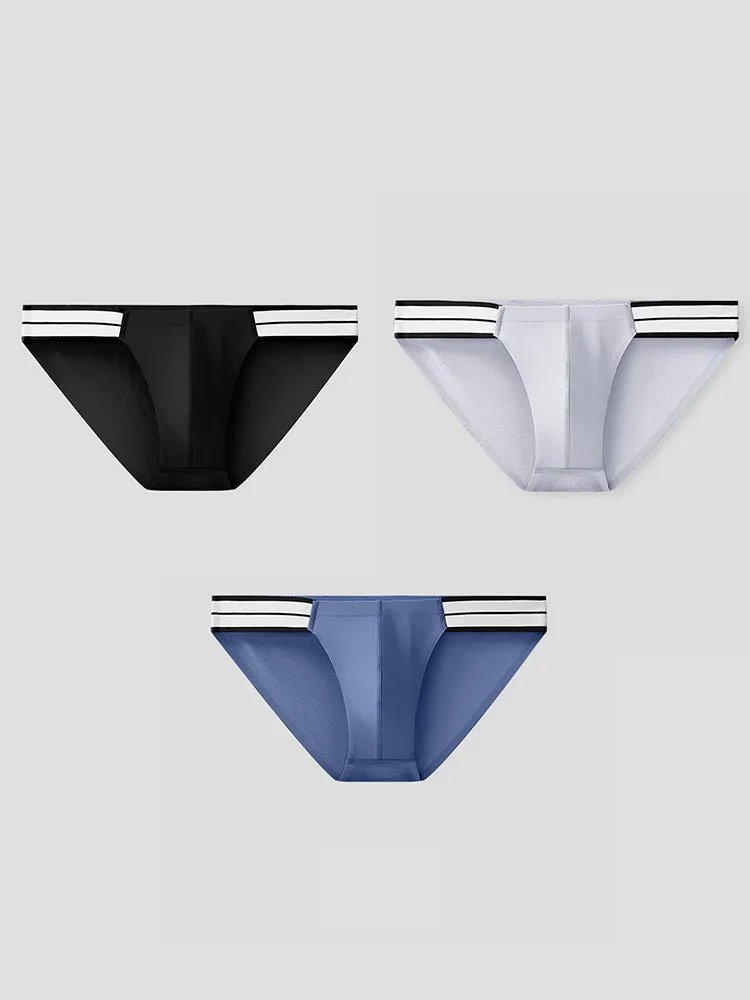 3 Pack Mens Breathable Ice-Touch Athletic Briefs