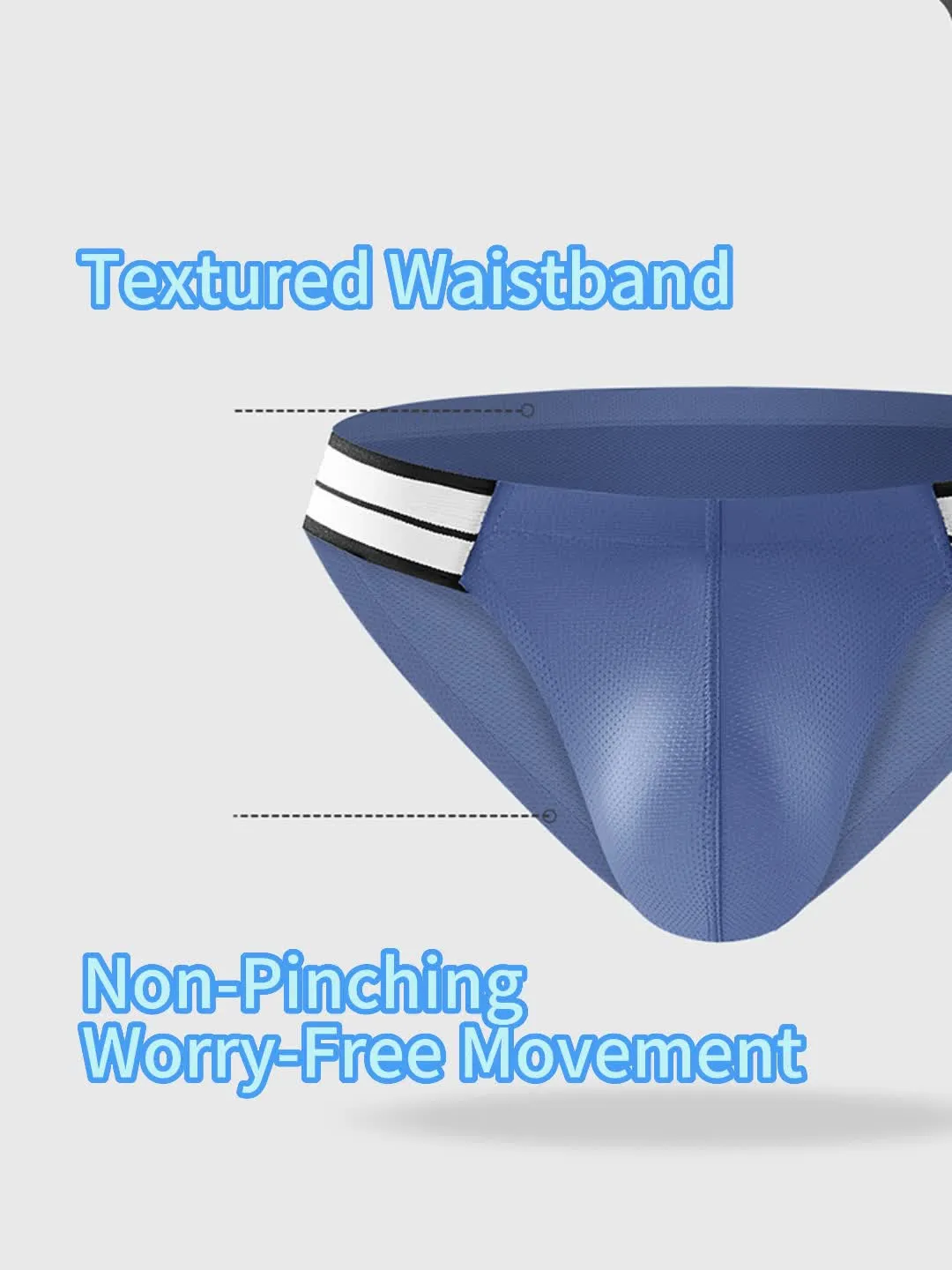 3 Pack Mens Breathable Ice-Touch Athletic Briefs