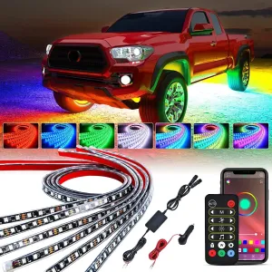 300Leds RGBIC Underglow Neon APP Remote Control Led Strip Light 6PCS