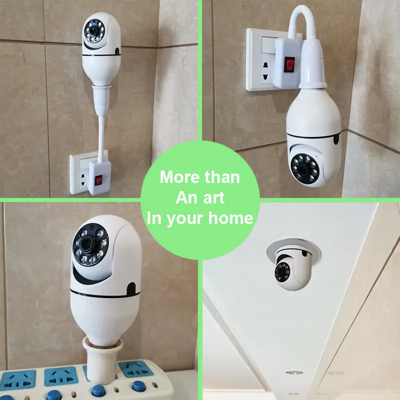 Alarm Monitor 5G WiFi CAMERA 1080P Bulb E27 Home