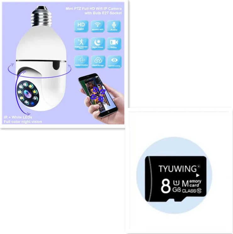 Alarm Monitor 5G WiFi CAMERA 1080P Bulb E27 Home