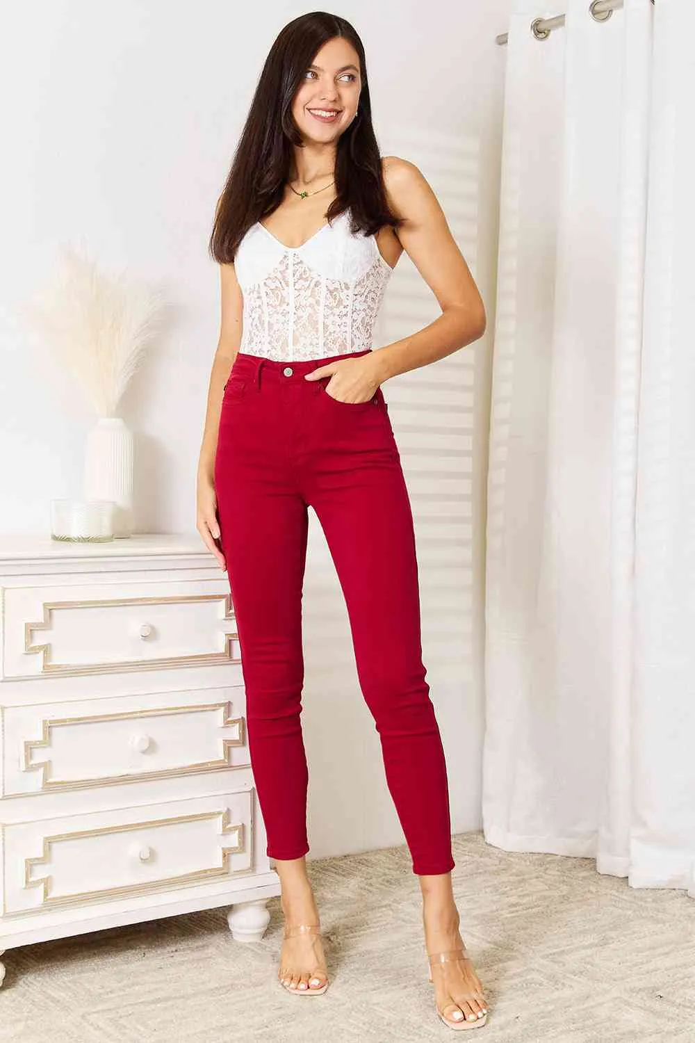 *APP EXCLUSIVE* Judy Blue Waist Tummy Control Skinny Jeans