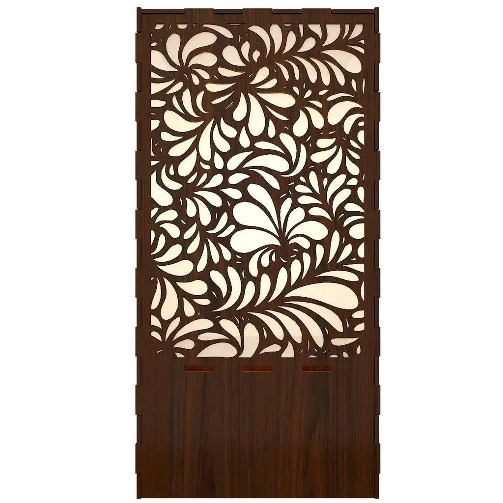 Assorted Flower Pattern Wooden Table Lamp Beautiful Shadow Night Light For Home Decor | Living Room