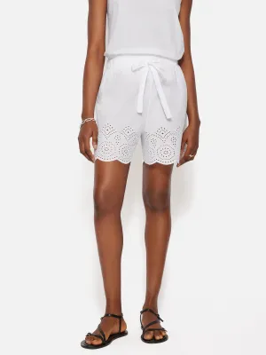 Broderie Anglaise Pyjama Short | White