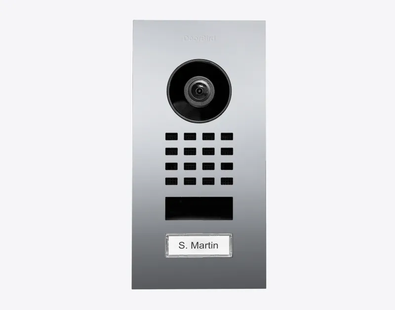 DoorBird IP Intercom Video Door Station D1101V, Flush Mount Stainless Steel Metallic Finish
