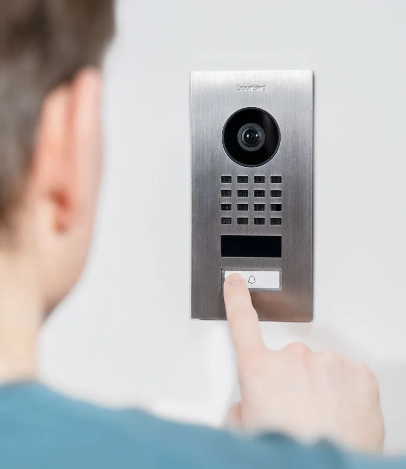 DoorBird IP Intercom Video Door Station D1101V, Flush Mount Stainless Steel Metallic Finish