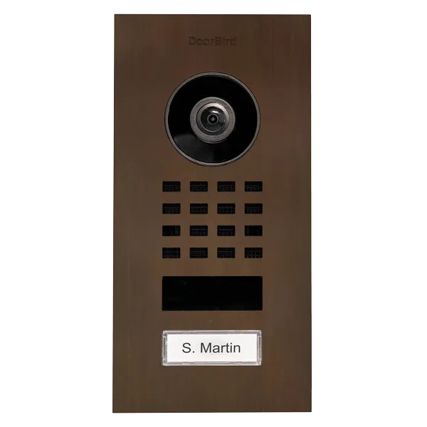 DoorBird IP Intercom Video Door Station D1101V, Flush Mount Stainless Steel Metallic Finish