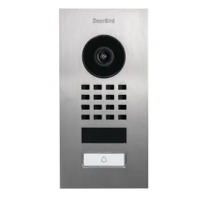 DoorBird IP Intercom Video Door Station D1101V, Flush Mount Stainless Steel Metallic Finish