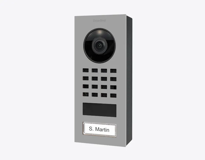 DoorBird IP Intercom Video Door Station D1101V, Surface Mount Stainless Steel Metallic Finish