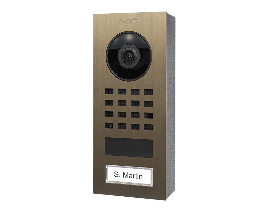 DoorBird IP Intercom Video Door Station D1101V, Surface Mount Stainless Steel Metallic Finish
