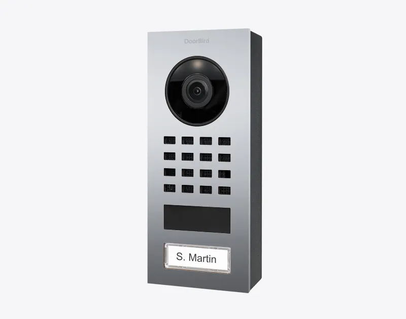 DoorBird IP Intercom Video Door Station D1101V, Surface Mount Stainless Steel Metallic Finish