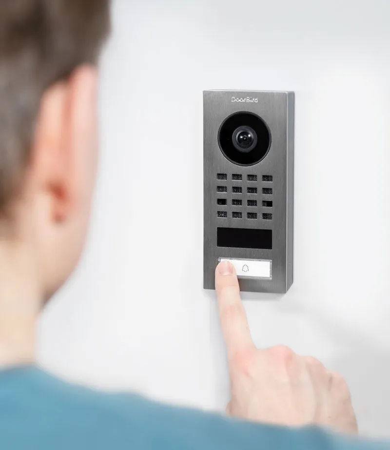 DoorBird IP Intercom Video Door Station D1101V, Surface Mount Stainless Steel Metallic Finish