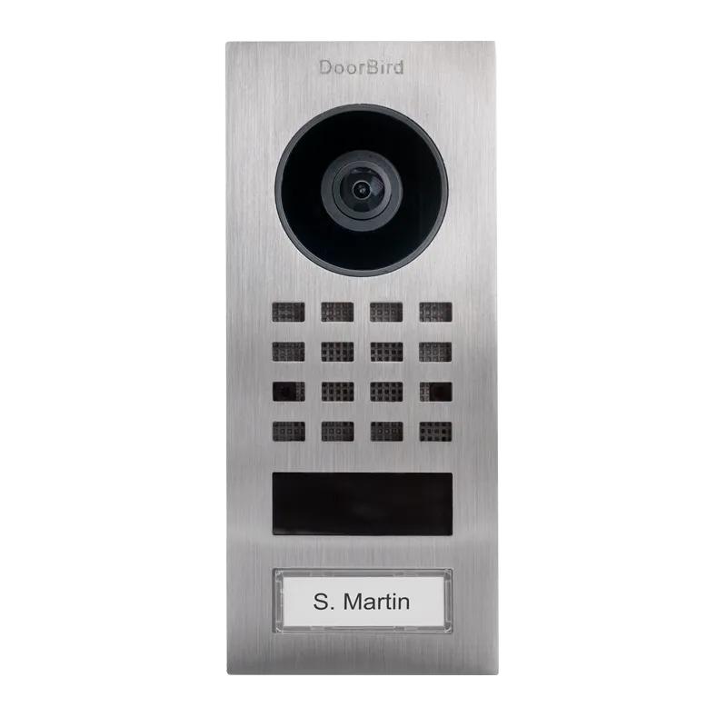 DoorBird IP Intercom Video Door Station D1101V, Surface Mount Stainless Steel Metallic Finish