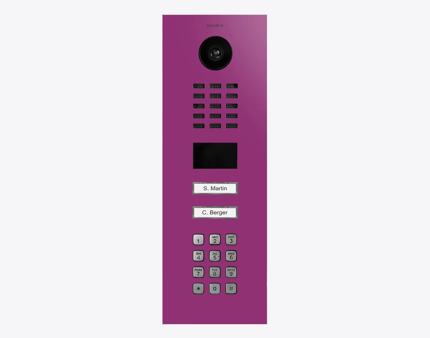 DoorBird Multi-Dwelling IP Intercom Video Door Station D2102KV with Keypad - 2 Call Buttons - Flush backbox and Surface backbox sold separately
