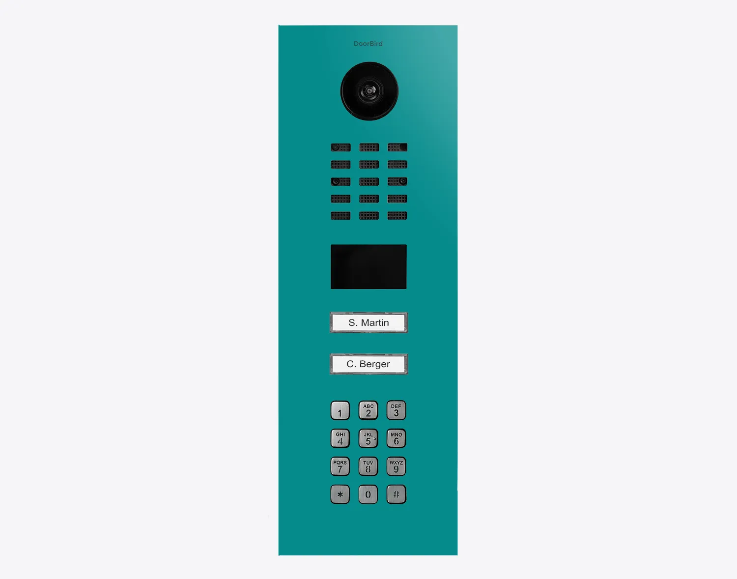 DoorBird Multi-Dwelling IP Intercom Video Door Station D2102KV with Keypad - 2 Call Buttons - Flush backbox and Surface backbox sold separately