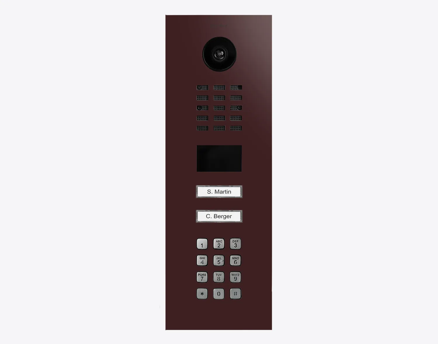 DoorBird Multi-Dwelling IP Intercom Video Door Station D2102KV with Keypad - 2 Call Buttons - Flush backbox and Surface backbox sold separately