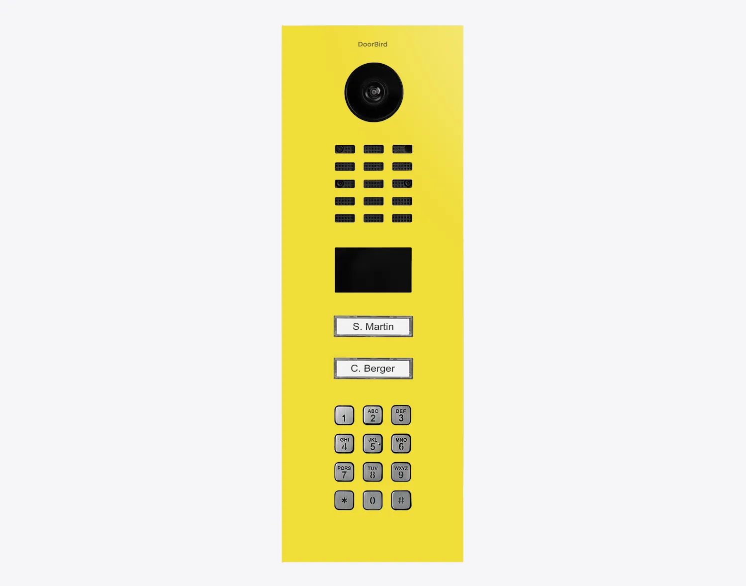 DoorBird Multi-Dwelling IP Intercom Video Door Station D2102KV with Keypad - 2 Call Buttons - Flush backbox and Surface backbox sold separately