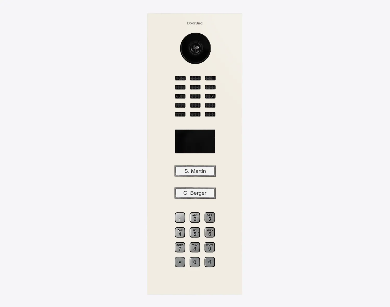 DoorBird Multi-Dwelling IP Intercom Video Door Station D2102KV with Keypad - 2 Call Buttons - Flush backbox and Surface backbox sold separately
