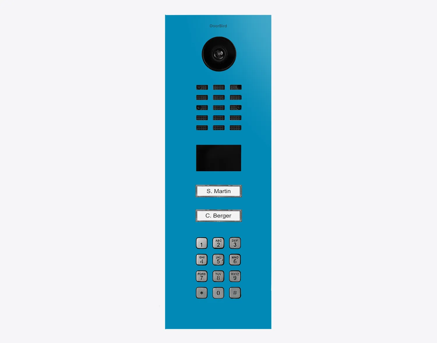 DoorBird Multi-Dwelling IP Intercom Video Door Station D2102KV with Keypad - 2 Call Buttons - Flush backbox and Surface backbox sold separately