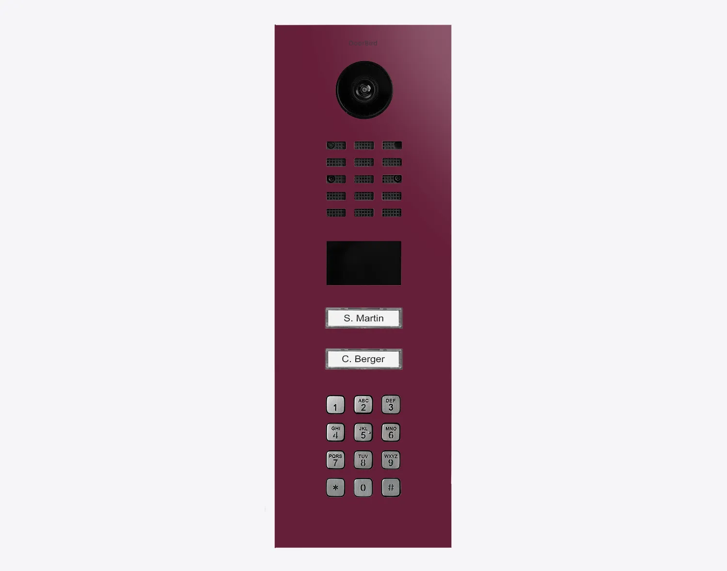 DoorBird Multi-Dwelling IP Intercom Video Door Station D2102KV with Keypad - 2 Call Buttons - Flush backbox and Surface backbox sold separately