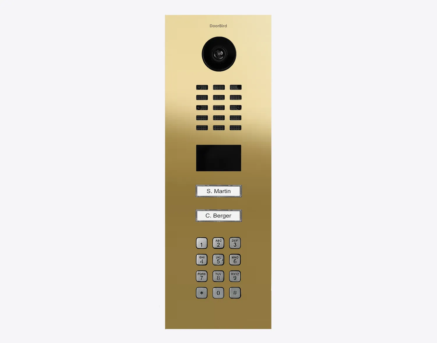 DoorBird Multi-Dwelling IP Intercom Video Door Station D2102KV with Keypad - 2 Call Buttons - Flush backbox and Surface backbox sold separately