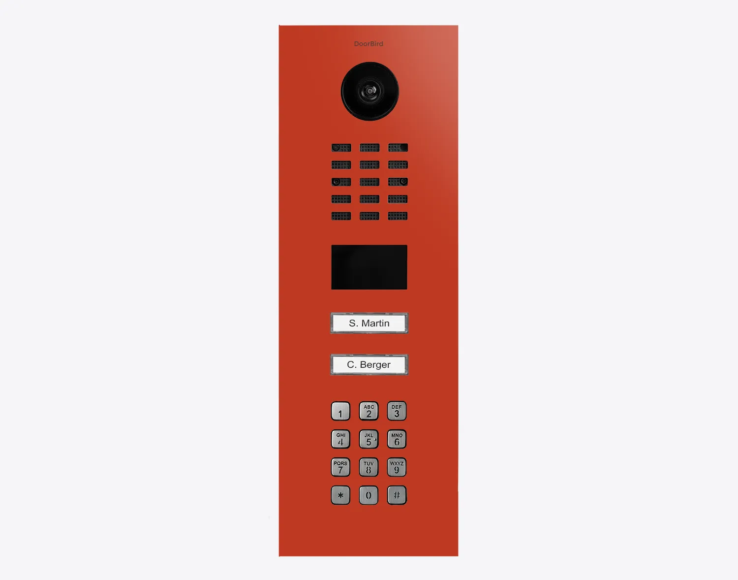 DoorBird Multi-Dwelling IP Intercom Video Door Station D2102KV with Keypad - 2 Call Buttons - Flush backbox and Surface backbox sold separately