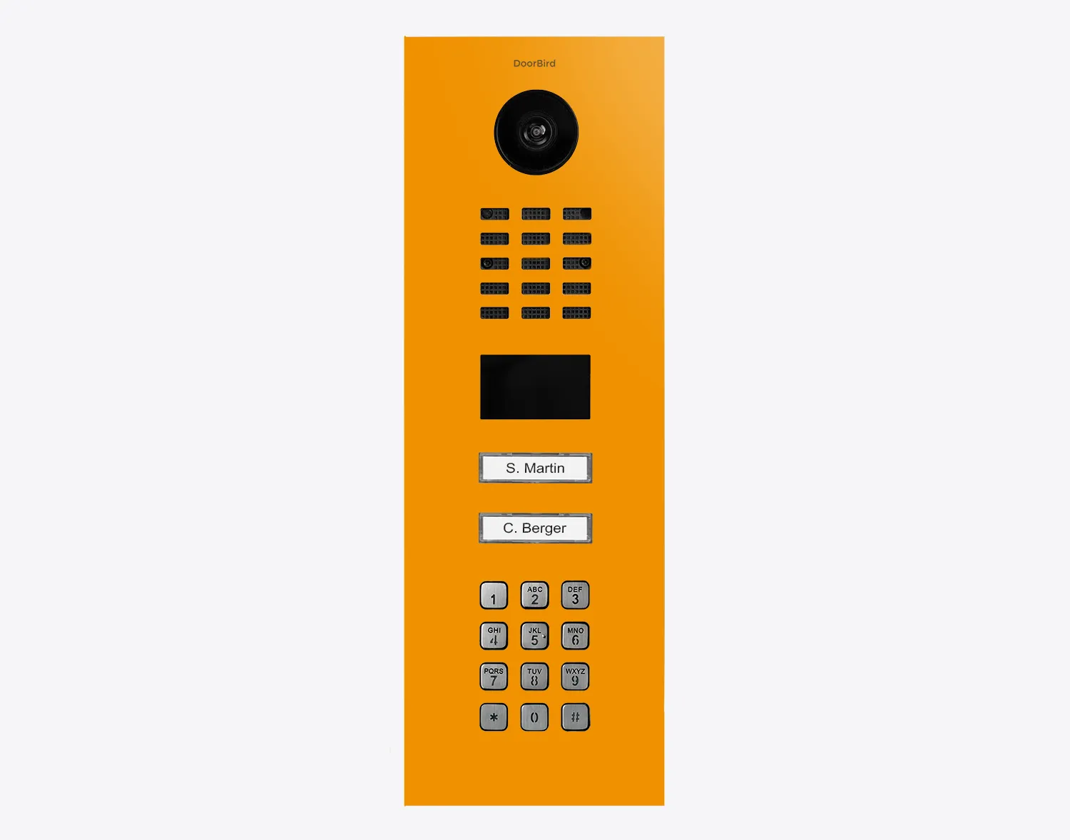 DoorBird Multi-Dwelling IP Intercom Video Door Station D2102KV with Keypad - 2 Call Buttons - Flush backbox and Surface backbox sold separately