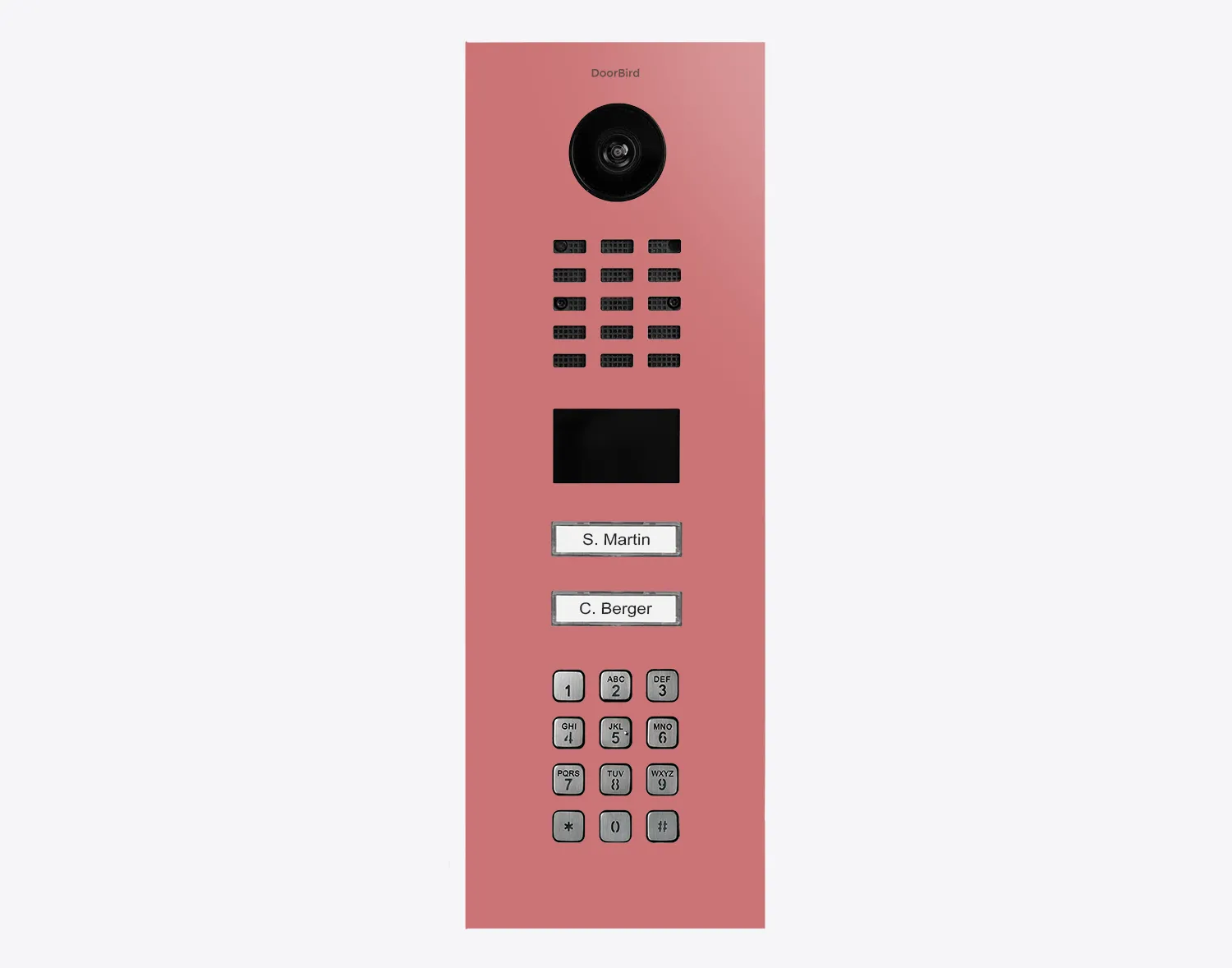 DoorBird Multi-Dwelling IP Intercom Video Door Station D2102KV with Keypad - 2 Call Buttons - Flush backbox and Surface backbox sold separately