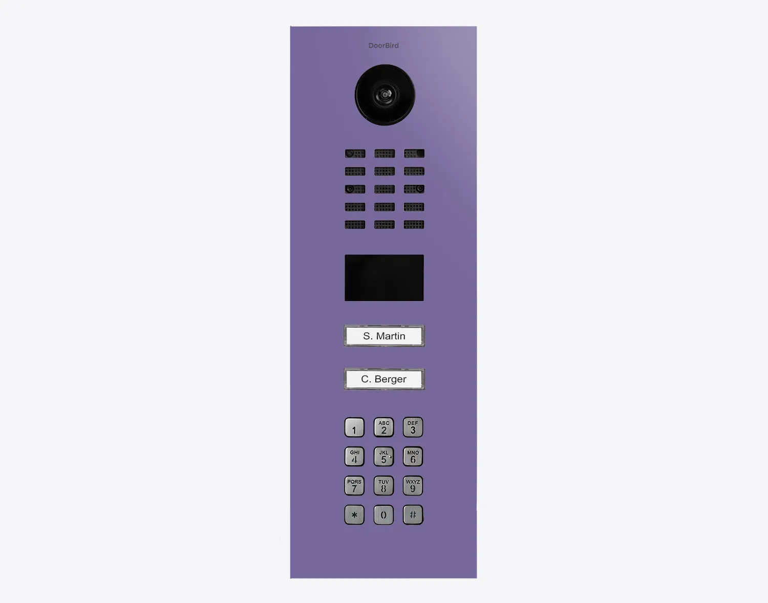 DoorBird Multi-Dwelling IP Intercom Video Door Station D2102KV with Keypad - 2 Call Buttons - Flush backbox and Surface backbox sold separately