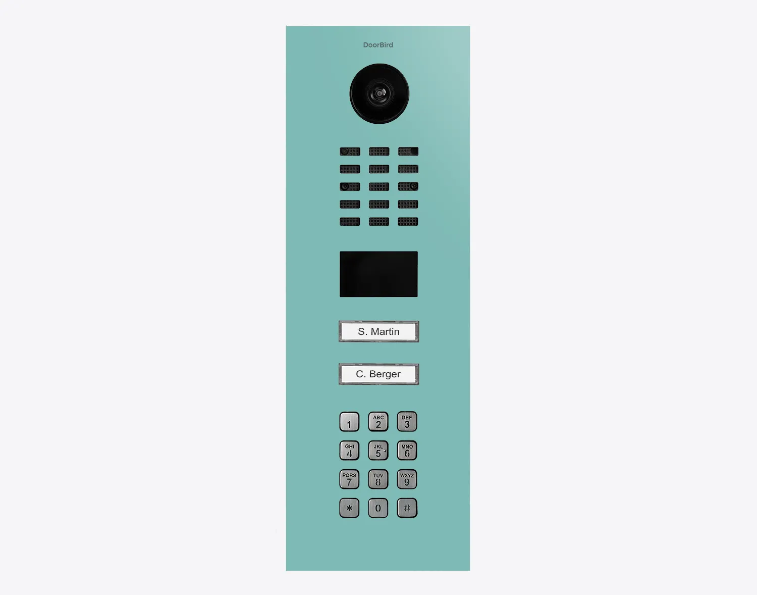 DoorBird Multi-Dwelling IP Intercom Video Door Station D2102KV with Keypad - 2 Call Buttons - Flush backbox and Surface backbox sold separately