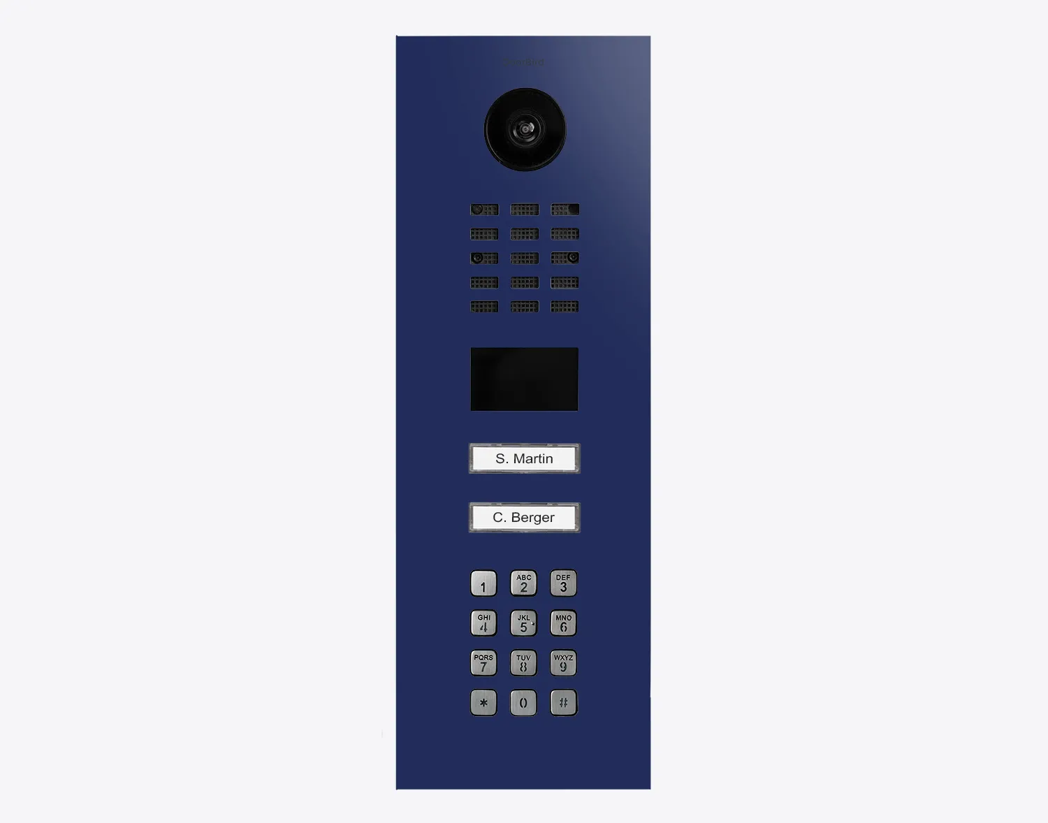DoorBird Multi-Dwelling IP Intercom Video Door Station D2102KV with Keypad - 2 Call Buttons - Flush backbox and Surface backbox sold separately