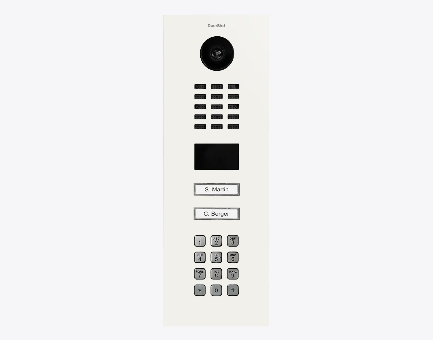 DoorBird Multi-Dwelling IP Intercom Video Door Station D2102KV with Keypad - 2 Call Buttons - Flush backbox and Surface backbox sold separately