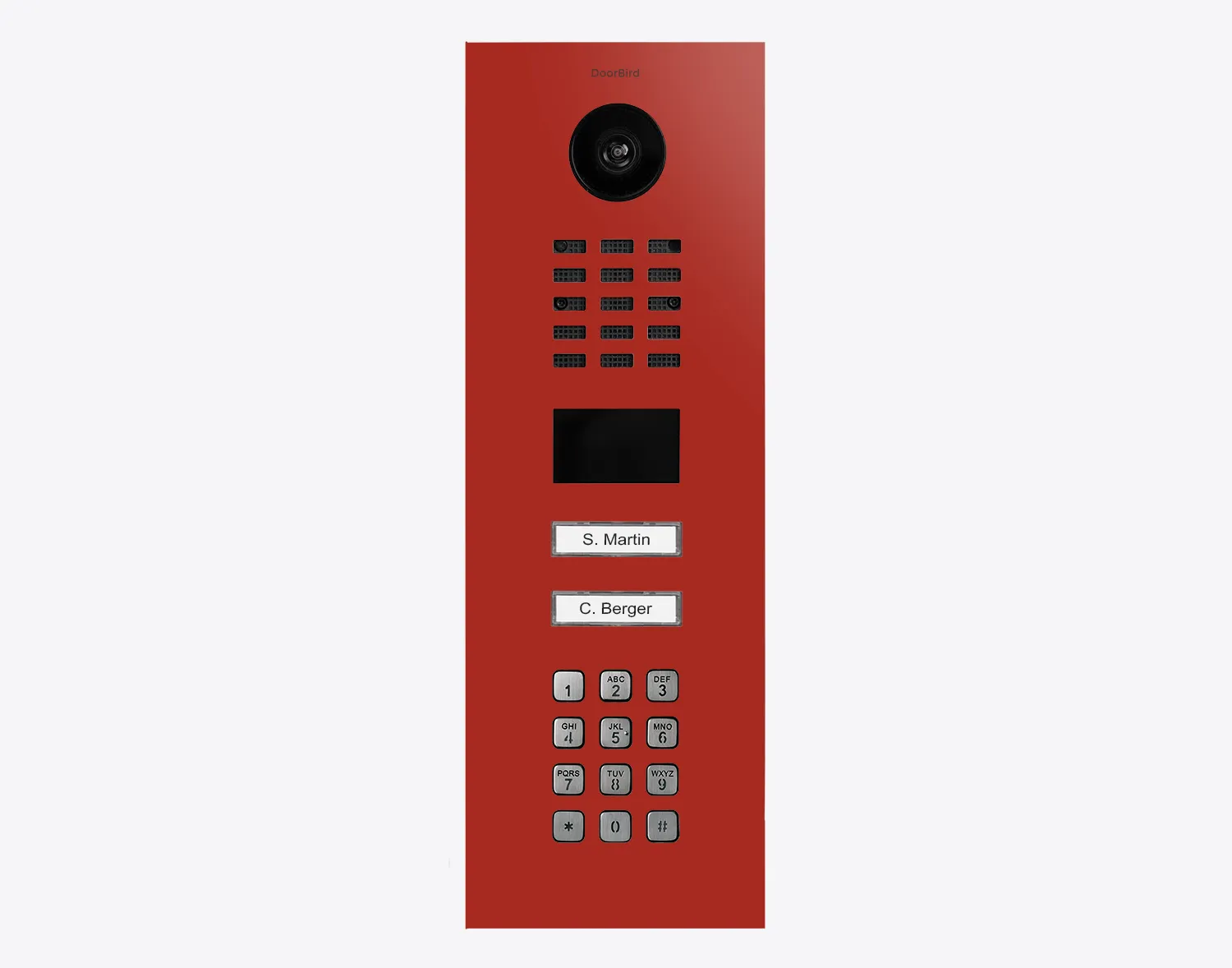 DoorBird Multi-Dwelling IP Intercom Video Door Station D2102KV with Keypad - 2 Call Buttons - Flush backbox and Surface backbox sold separately