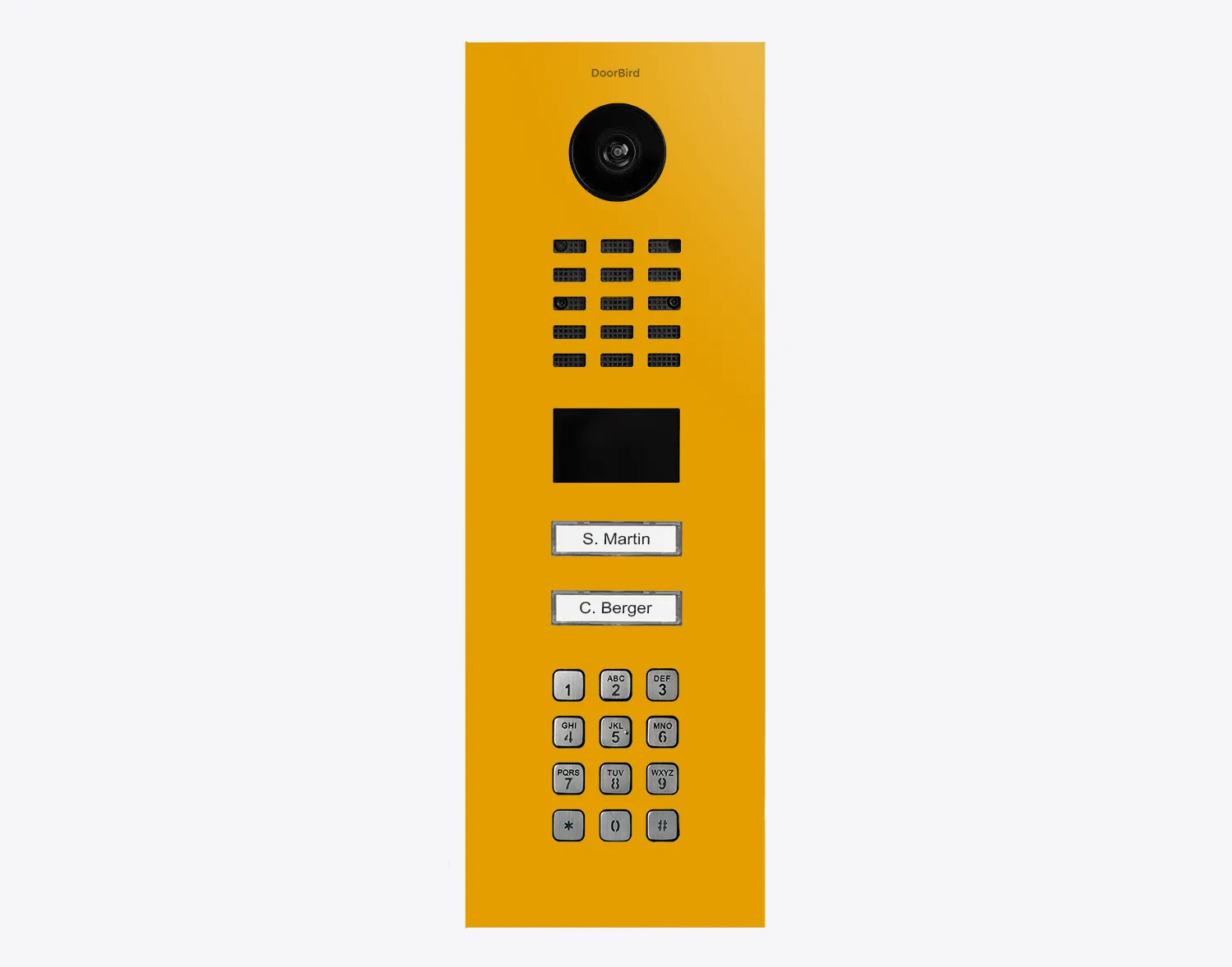 DoorBird Multi-Dwelling IP Intercom Video Door Station D2102KV with Keypad - 2 Call Buttons - Flush backbox and Surface backbox sold separately