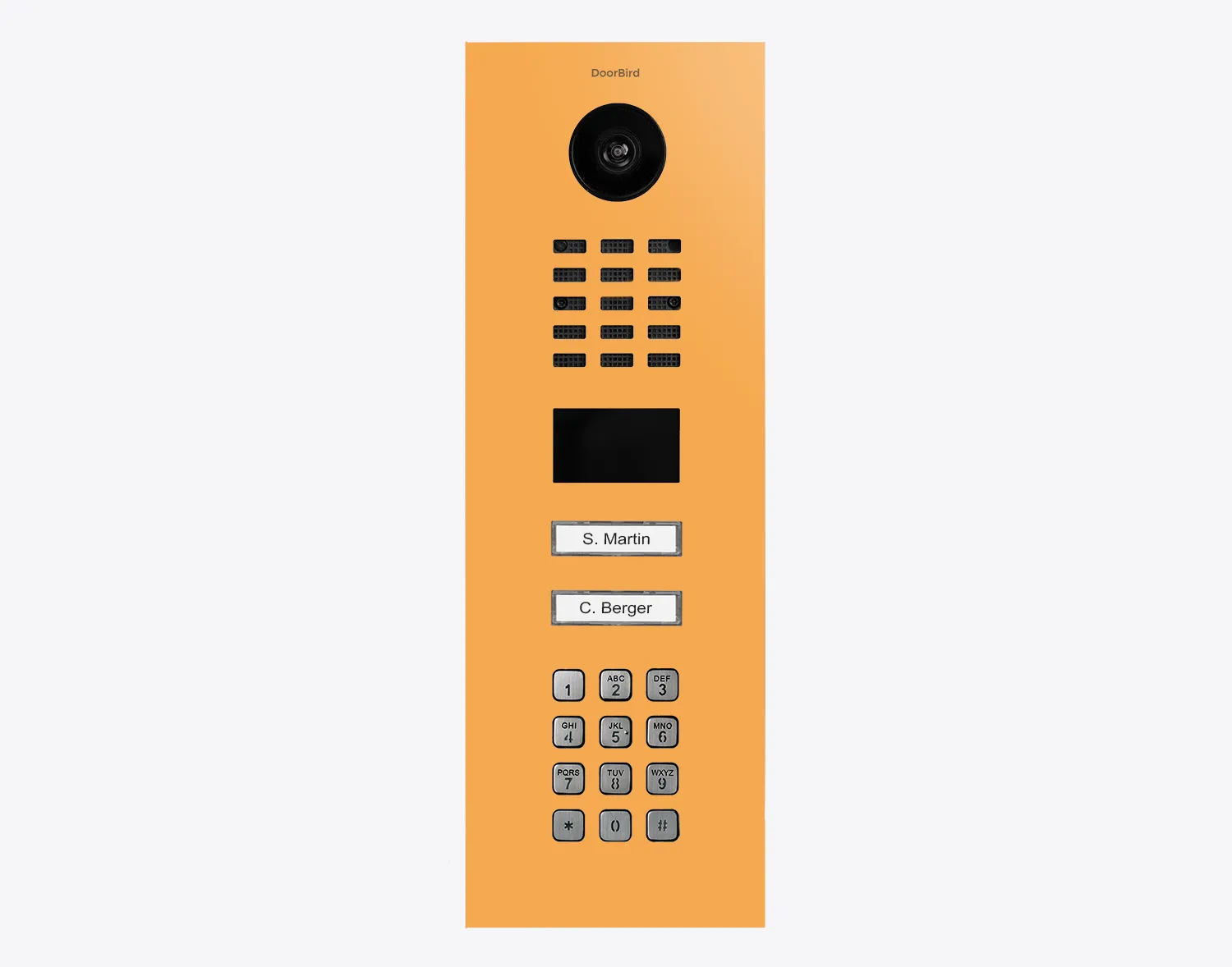 DoorBird Multi-Dwelling IP Intercom Video Door Station D2102KV with Keypad - 2 Call Buttons - Flush backbox and Surface backbox sold separately
