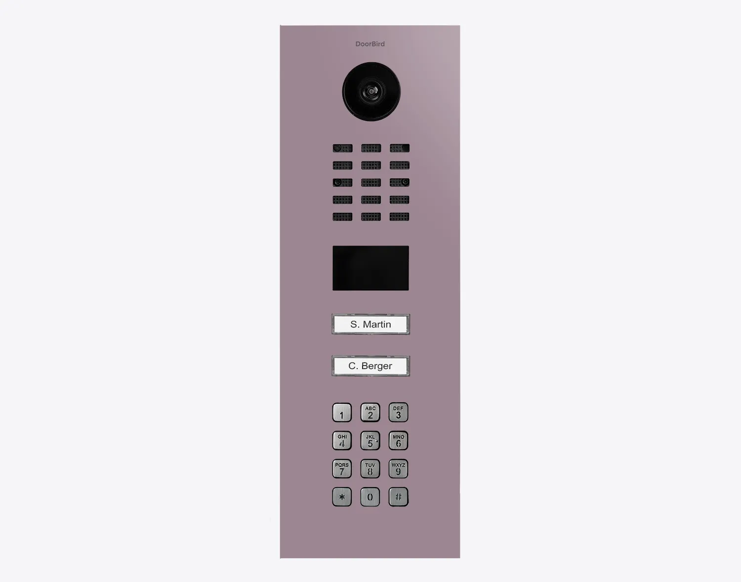 DoorBird Multi-Dwelling IP Intercom Video Door Station D2102KV with Keypad - 2 Call Buttons - Flush backbox and Surface backbox sold separately