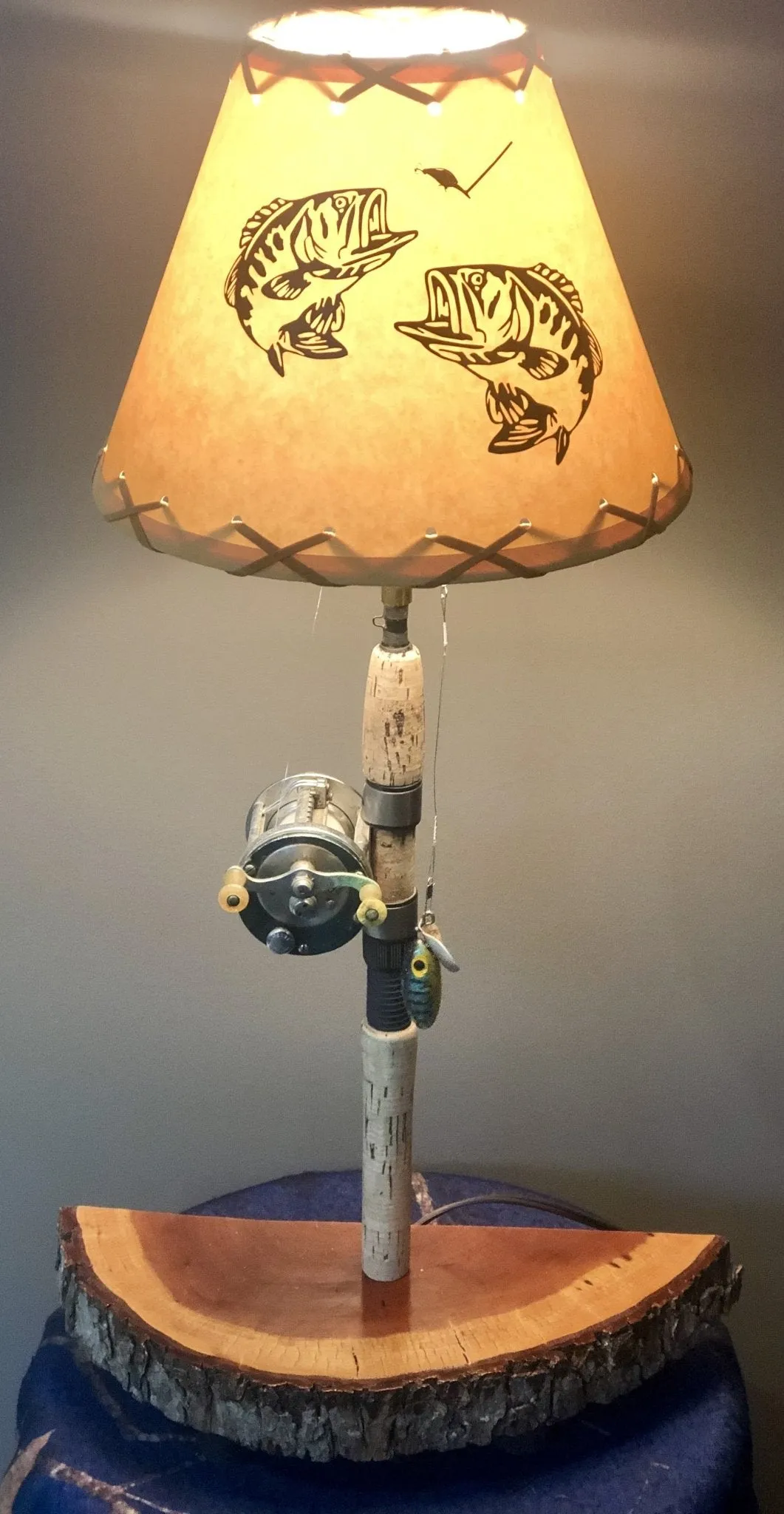 Fishing Reel Lamp - Night Stand Lamp