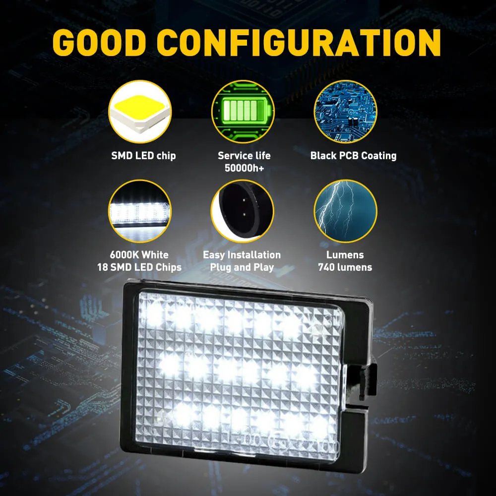 LED License Plate Lights Tag Light Lamp Assembly for 14-21 Dodge Durango Models Xenon White Light
