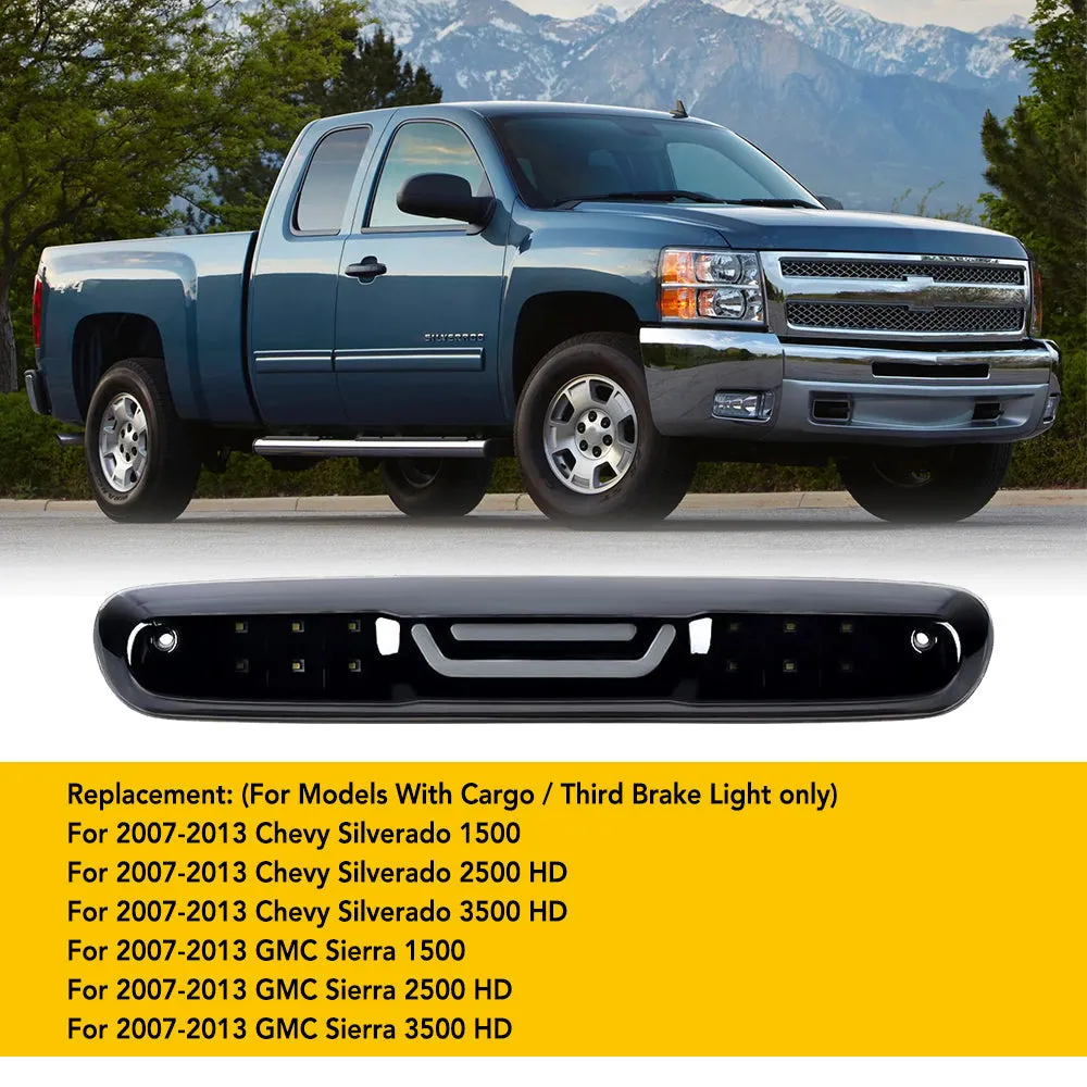 LED Third Brake Light Cargo Light High Mount Stop Light For 2007-2013 Silverado GMC 1500 2500 3500