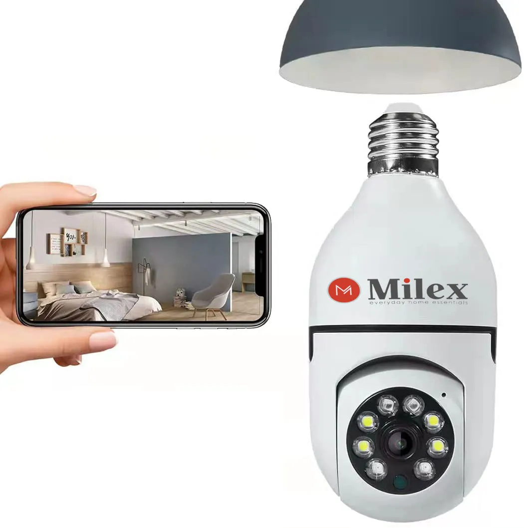 Milex light bulb security camera  2 Pack